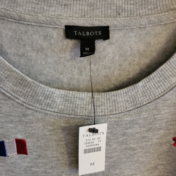 NWT Talbots Embroidered Pullover-French Icons - Picture 4 of 6